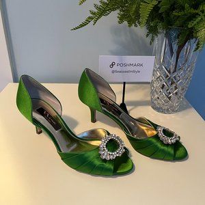 Nina Crystah D'Orsay Kitten Heel - Apple - 7.5